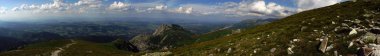 Arka plan Zakopane Giewont peak Panoraması. Tatra Dağları. Polonya.                               