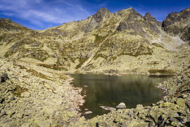 Velke Zabie pleso Mengusovske. Yüksek Tatras. Slovakya.