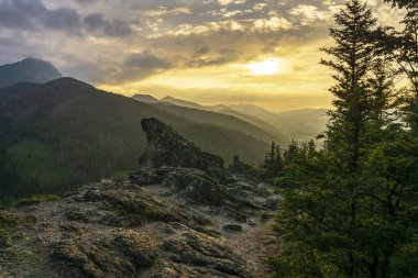 Nosal akşam manzara. Tatra Dağları.