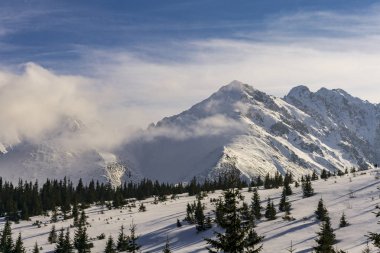  Tatra Dağları kış manzarası.