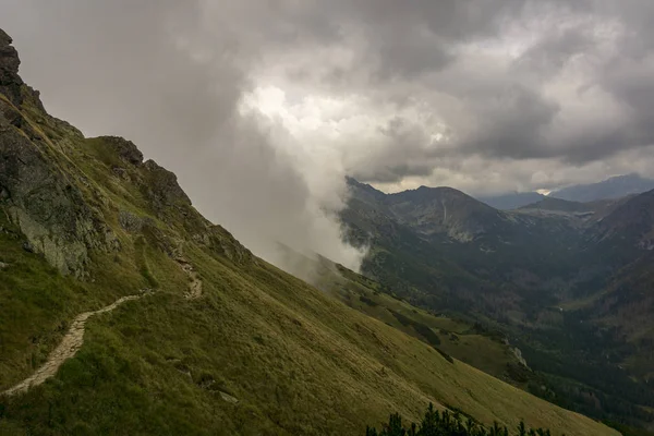 Mountain Ridge Clouds Western Tatras — Stock Photo, Image