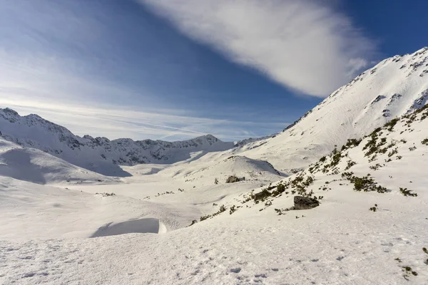 Kışın Vadisi beş Lehçe Göller. Tatra Dağları.