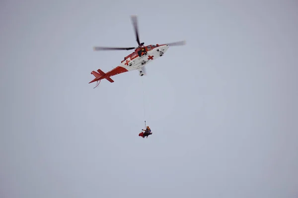 Mala Studena Dolina Vysoke Tatry Slowakei Februar 2019 Rettungshubschrauber Der — Stockfoto