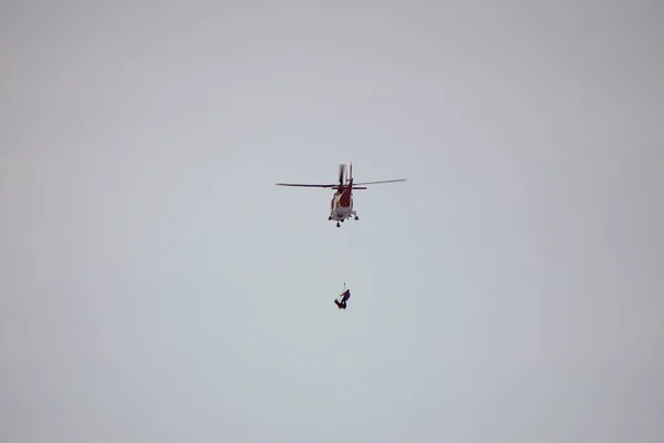 Mala Studena Dolina Vysoke Tatry Slowakei Februar 2019 Rettungshubschrauber Der — Stockfoto