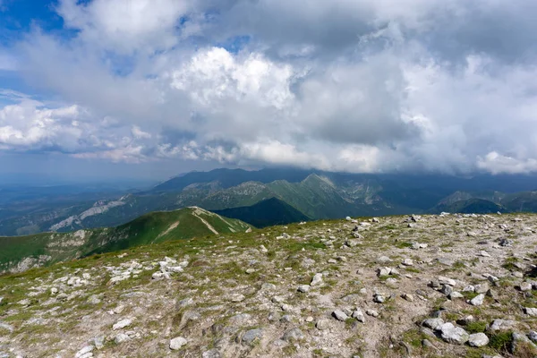 Storm clouds over the mountain range. Tatra Mountains.