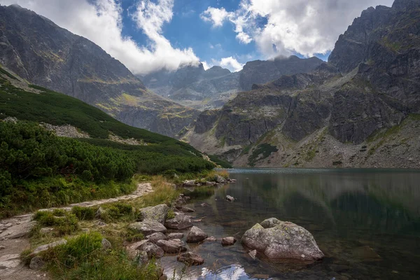 Μαύρη Λίμνη Gasienicowy Όμορφη Καθαρή Λίμνη Στα Βουνά Tatra Της — Φωτογραφία Αρχείου