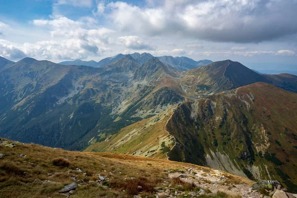 Trilho Cumeeira Para Hruby Vrch Tatras Ocidentais — Fotografia de Stock