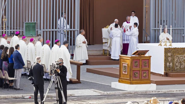 Остія Лідо Рим Італія Червня 2018 Папа Франческо Bergoglio Святкує — стокове фото