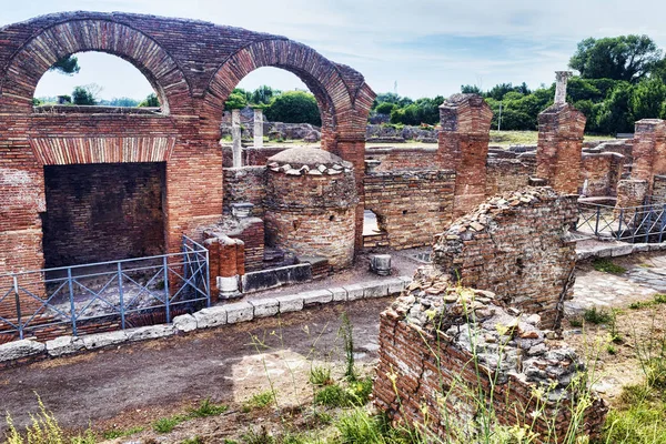 Archäologische Römische Reich Street View Antiken Ostia Rom Italien — Stockfoto