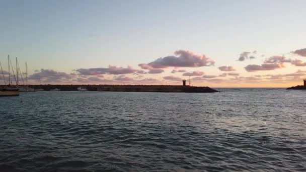 Ostia Lido Roma Itália Janeiro 2019 Belo Pôr Sol Transe — Vídeo de Stock