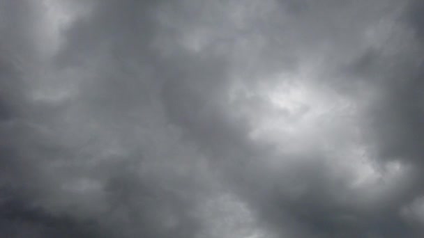 Una Mirada Cielo Nublado Nublado Tormentoso — Vídeos de Stock