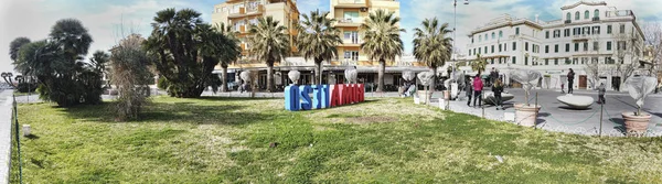 Ostia Lido Rome Italy January 2019 Landscape Anco Marzio Square — Stock Photo, Image