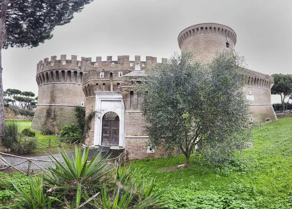 Vista Panorâmica Belo Castelo Júlio Ostia Antica Roma Itália — Fotografia de Stock