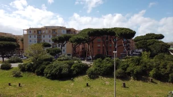 Ostia Lido Rom Italien April 2019 Luftaufnahme Der Stadt Zeitraffer — Stockvideo