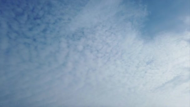 Impresionantes Nubes Lapso Tiempo Con Suaves Cirrocumulusrolls Blancos Aire Transportados — Vídeos de Stock