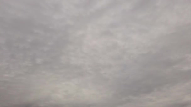 Upływ Czasu Chmur Niebo Pokryte Ciemnoszary Nimbostratus Porusza Się Powietrzu — Wideo stockowe
