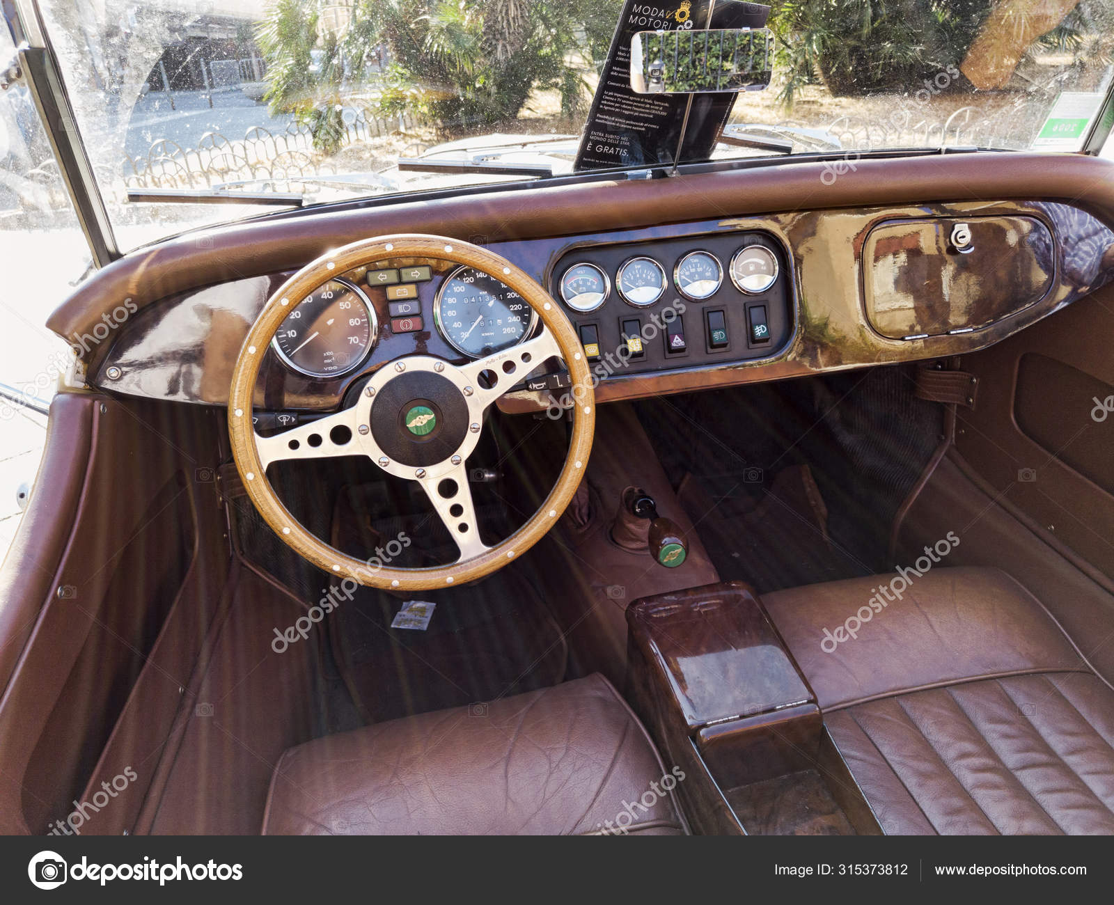 Beautiful Retro Interior Design Of British Vintage Car Model