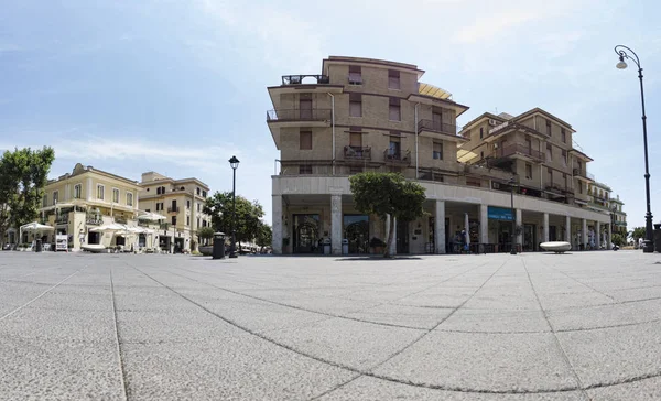 Immersive panoramic street view of Anco Marzio square,with a bea — Stock Photo, Image