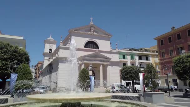 Anzio Italy June 2020 Downtown Square Anzio Village Pia Square — Stock Video