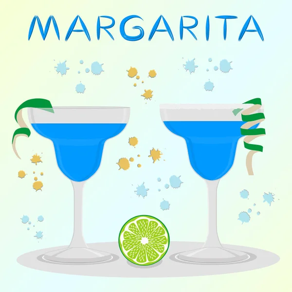Vector Ikon Illustration Logotyp För Alkohol Drinkar Margarita Från Citrus — Stock vektor