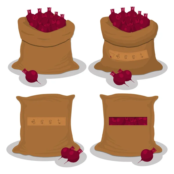 Logo Ilustrasi Ikon Vektor Untuk Tas Diisi Dengan Bit Merah - Stok Vektor