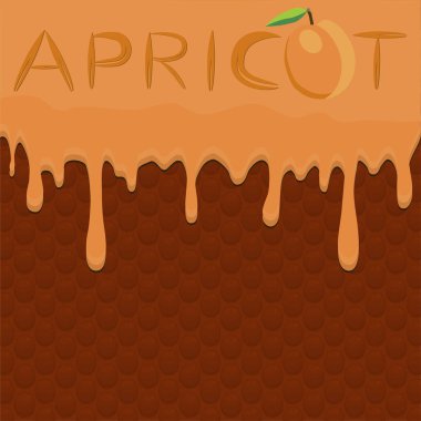 İllüstrasyon, şekerli dahaki akıntısı kayısı damla düşen Tema