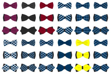 Tema büyük resimde bağları farklı türleri, bowties vari ayarla.