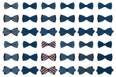 Tema büyük resimde bağları farklı türleri, bowties vari ayarla.