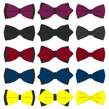 Tema büyük resimde bağları farklı türleri, bowties vari ayarla.