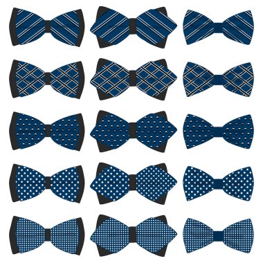 Tema büyük resimde bağları farklı türleri, bowties vari ayarla.