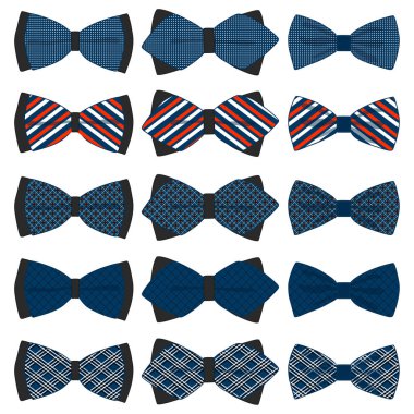 Tema büyük resimde bağları farklı türleri, bowties vari ayarla.