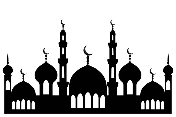 Ilustrasi pada tema tipe masjid yang berbeda - Stok Vektor