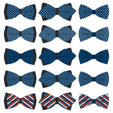 Tema büyük resimde bağları farklı türleri, bowties vari ayarla.