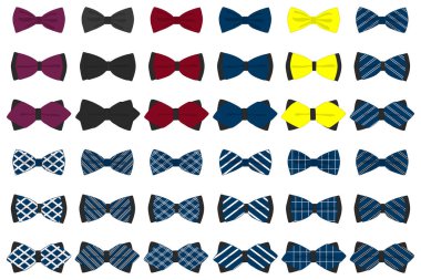 Tema büyük resimde bağları farklı türleri, bowties vari ayarla.