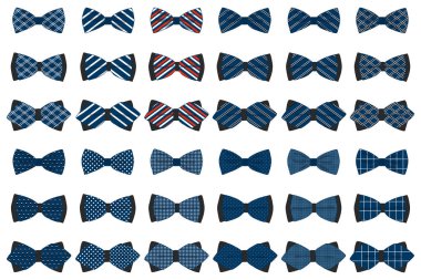 Tema büyük resimde bağları farklı türleri, bowties vari ayarla.