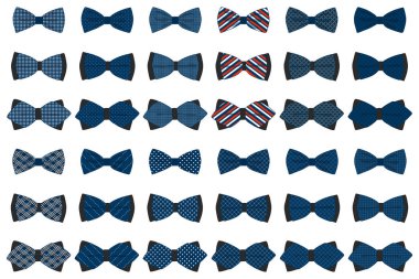 Tema büyük resimde bağları farklı türleri, bowties vari ayarla.
