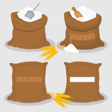 Tema üzerinde Illustration büyük set farklı türleri çuval dolu Produ
