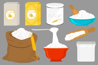 Tema üzerinde Illustration büyük set farklı türleri kaplar WH dolu