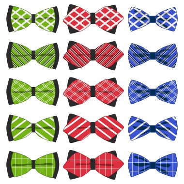 Tema büyük resimde bağları farklı türleri, bowties vari ayarla.