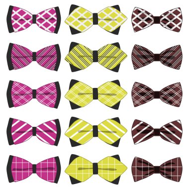 Tema büyük resimde bağları farklı türleri, bowties vari ayarla.