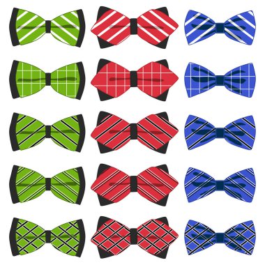 Tema büyük resimde bağları farklı türleri, bowties vari ayarla.