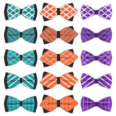 Tema büyük resimde bağları farklı türleri, bowties vari ayarla.