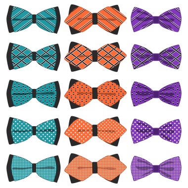 Tema büyük resimde bağları farklı türleri, bowties vari ayarla.