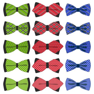 Tema büyük resimde bağları farklı türleri, bowties vari ayarla.