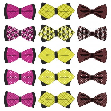 Tema büyük resimde bağları farklı türleri, bowties vari ayarla.