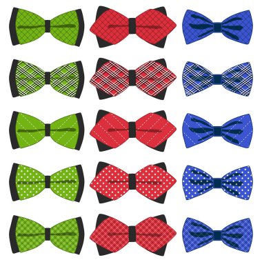Tema büyük resimde bağları farklı türleri, bowties vari ayarla.
