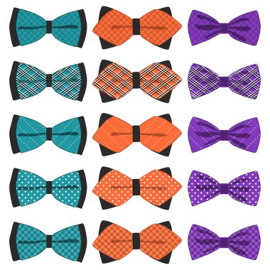 Tema büyük resimde bağları farklı türleri, bowties vari ayarla.