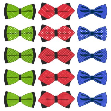 Tema büyük resimde bağları farklı türleri, bowties vari ayarla.