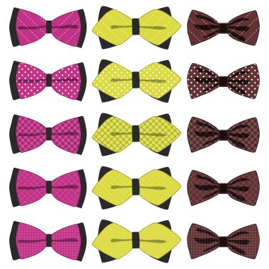 Tema büyük resimde bağları farklı türleri, bowties vari ayarla.