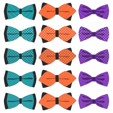 Tema büyük resimde bağları farklı türleri, bowties vari ayarla.